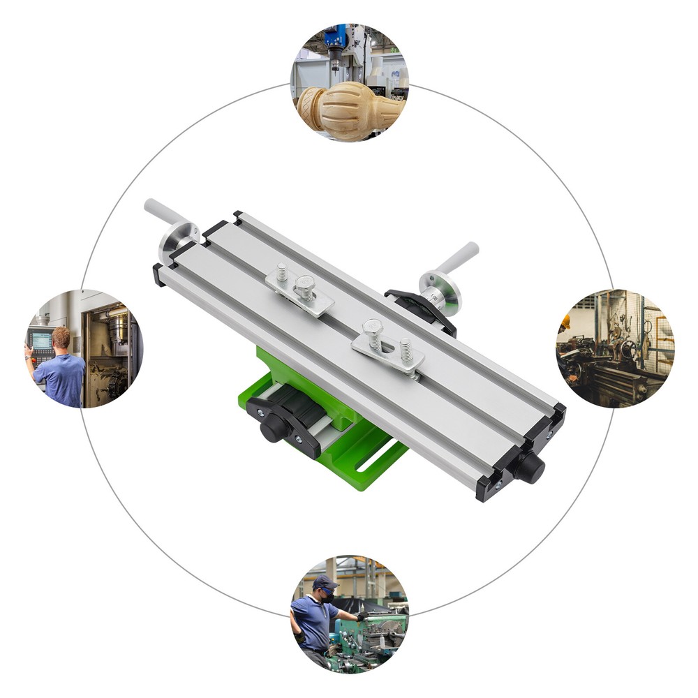 Aluminum Alloy Cross Slide Drill Press Work Table with Adjustable Design