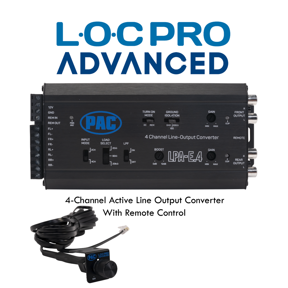 PAC LocPRO Advanced 4-CH Active Line Output Converter w/Remote Control LPA-E.4
