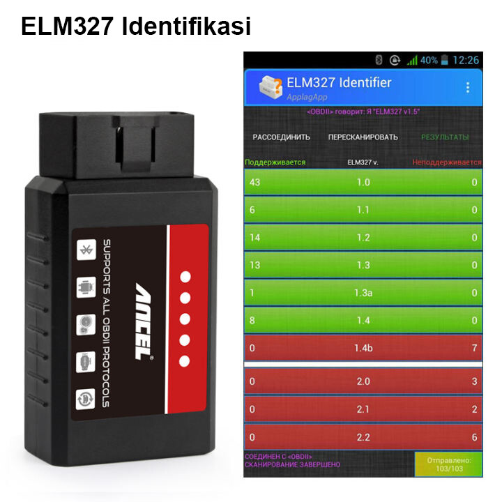 ANCEL OBD2 Code Reader Bluetooth Auto Diagnostic Tool OBDII Scanner For BMW/FORD