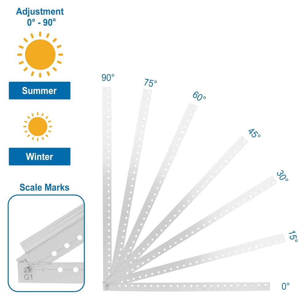 45in Adjustable Solar Panel Mount Brackets for 100-400 Watt Solar Panel,with ...