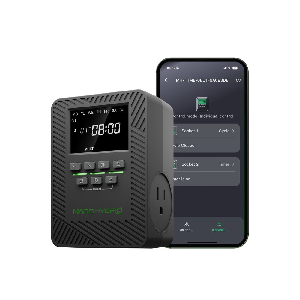Mars Hydro Dual Port Timer: Controls all light models and fill lights