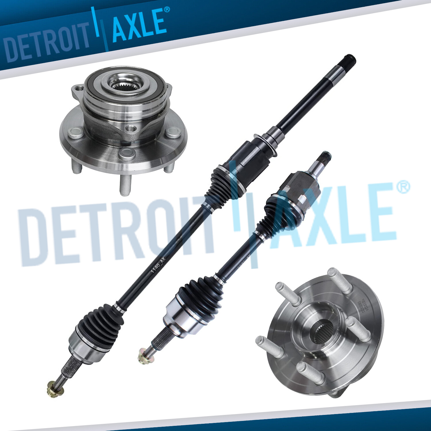 AWD Front CV Axle Shafts Wheel Hub Kit for 11-21 Dodge Durango Grand Cherokee