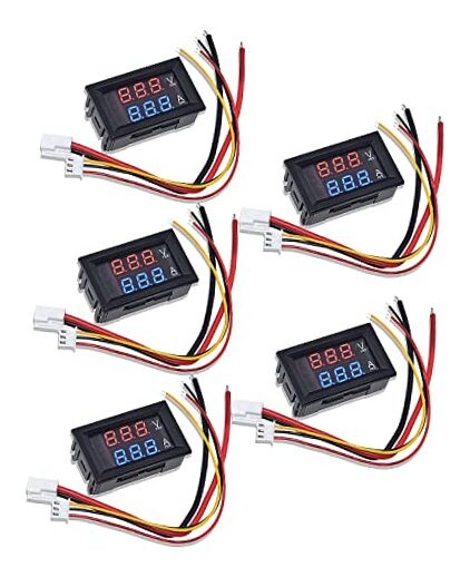 5PCS 0.28" Digital Volt Amp Voltmeter Ammeter Meter DC 100V 10A 3 Bits