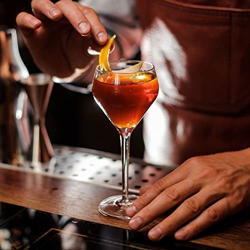 Nick & Nora Glasses Cocktail Glasses Set of 4, Hand Blown Premium Crystal