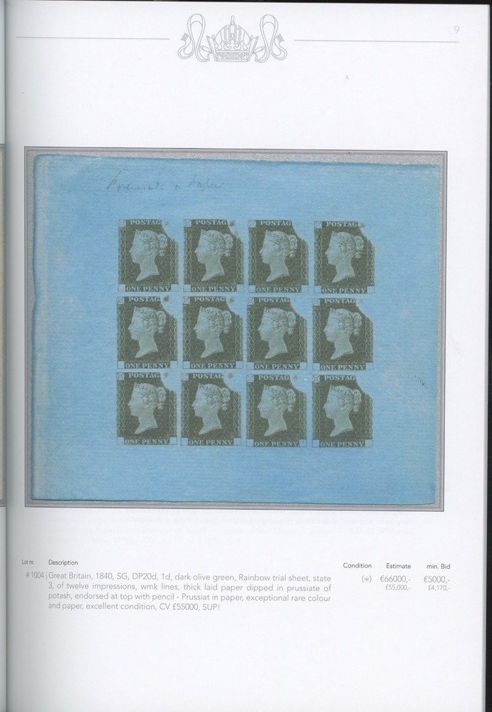 Great Britain Penny Black, Mauritus Specialized Auction Catalog Classicphil 2023
