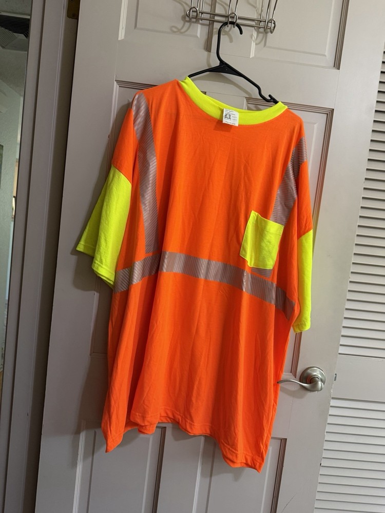 Spot Lite Orange Reflective Construction Shirt Size 5X