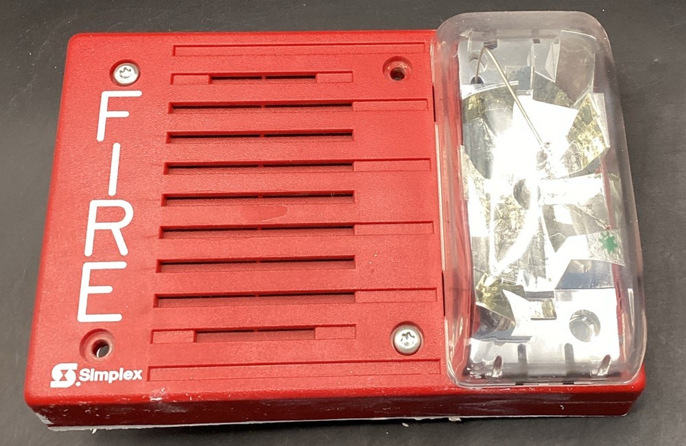 SIMPLEX 4903-9236 FIRE ALARM HORN STROBE SPEAKER RED