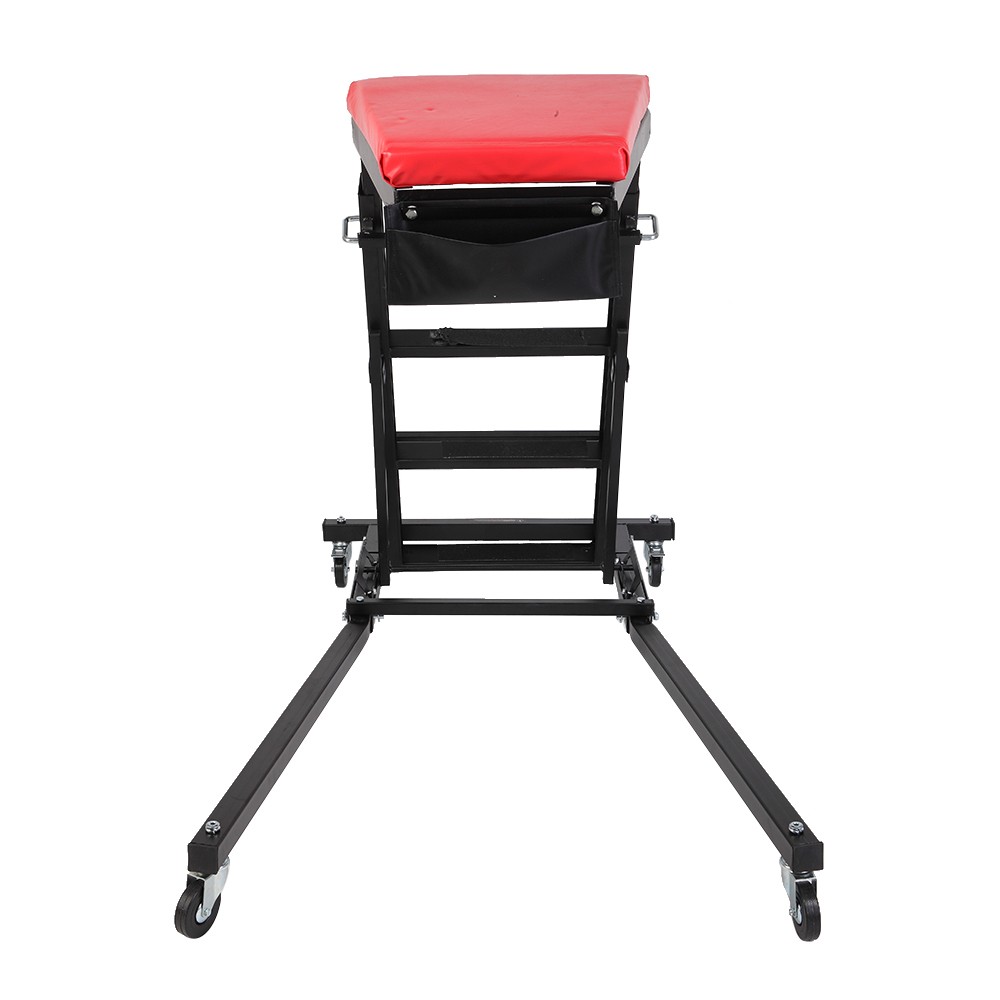 Folding Rolling Creeper Seat, Adjustable Workshop Mechanic Stool for Garage