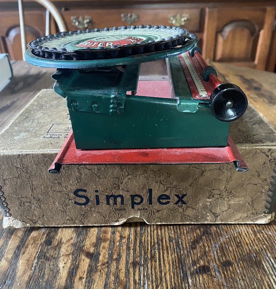 Antique Simplex Special Demonstrated Model B Typewriter Original Box