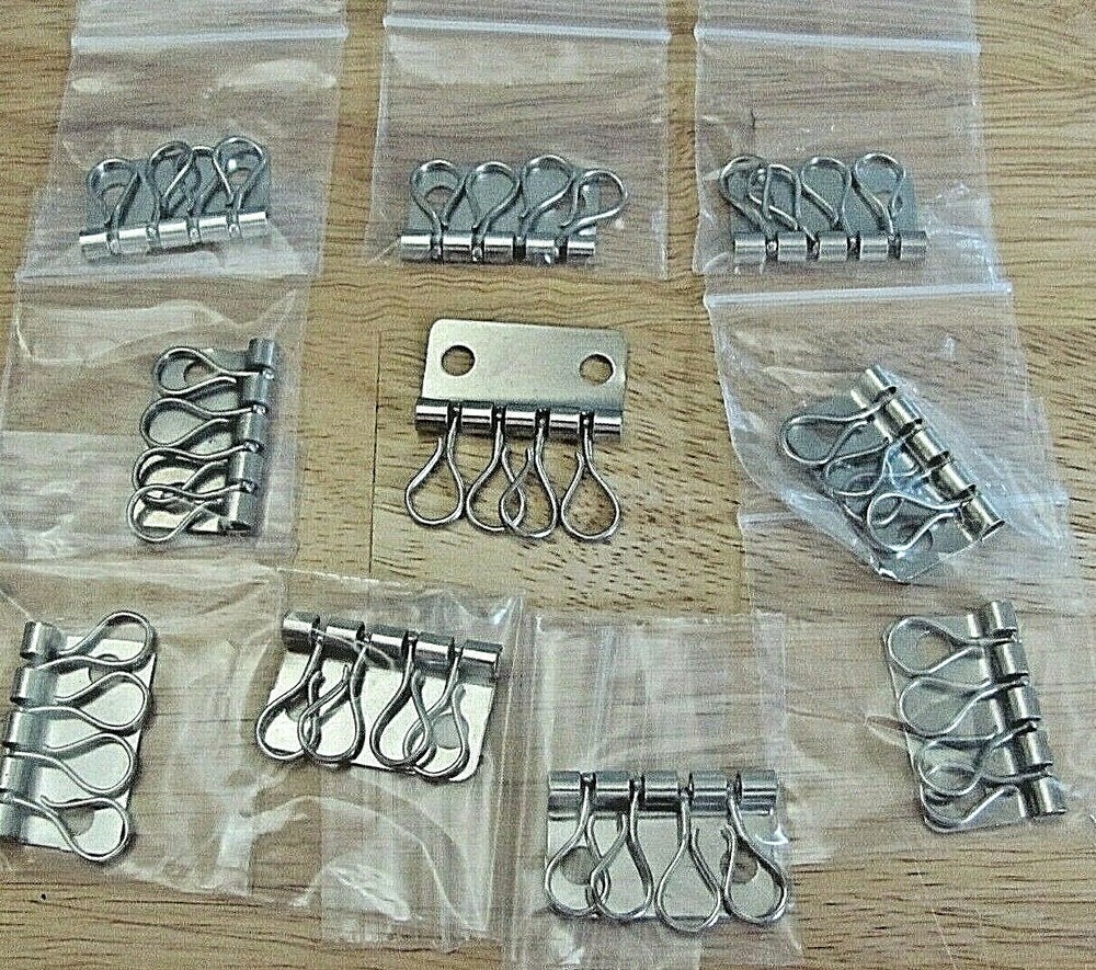Leather Making Craft 10 Count Wallet Key Inserts -- Holds 4 Keys -- Dull Finish