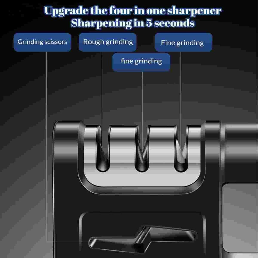 4 Stage Knife Sharpener Professional Ceramic Tungsten Kitchen Sharpening System