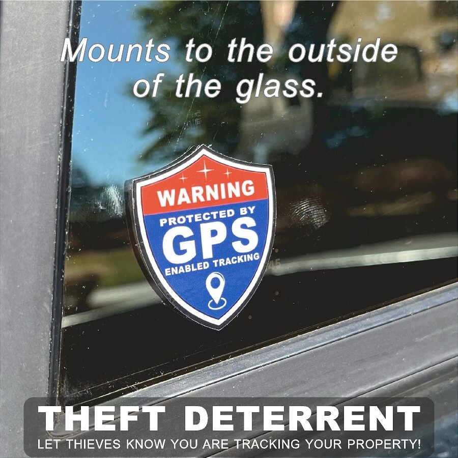 14 PACK GPS Tracking Warning OUTSIDE MOUNT Theft Deterrent Stickers High Quality