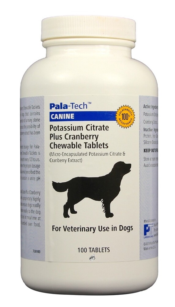 Potassium Citrate Plus Cranberry Chewable Tablets for Dogs (100 count)