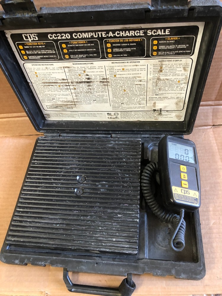 CPS CC220 Compute-A-Charge Refrigerant Charging Scale - W/Hard Case