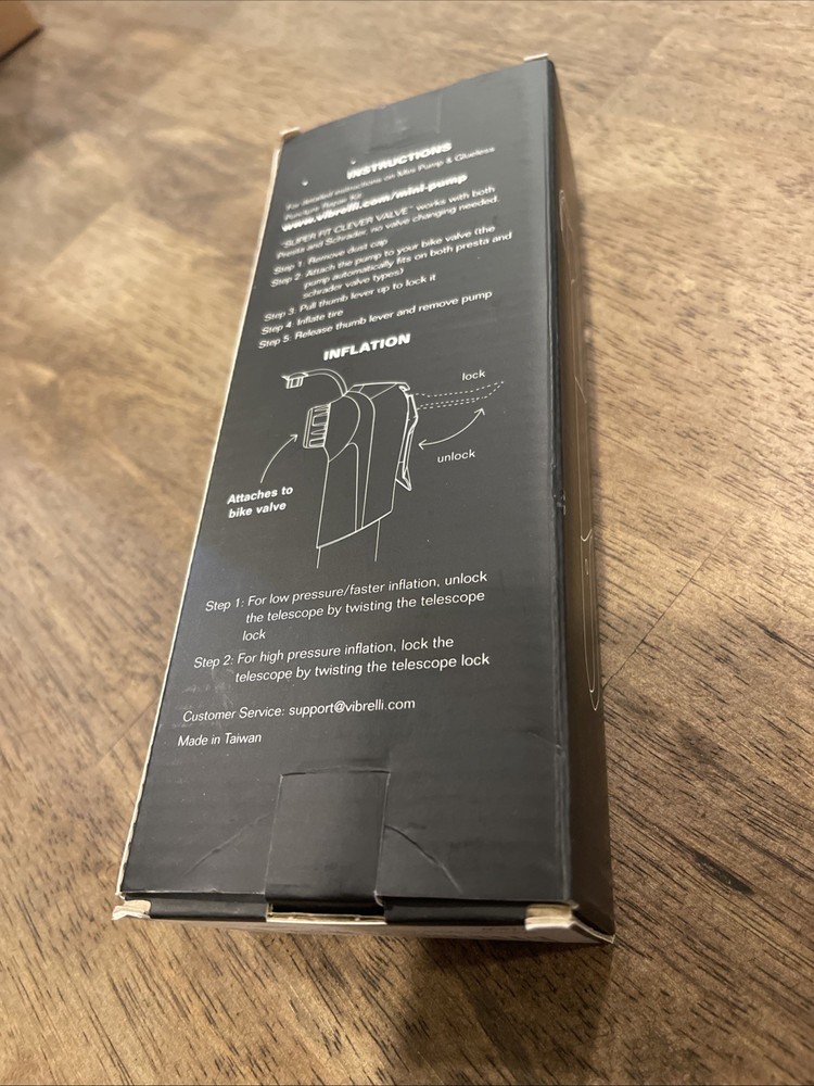 Vibrelli Mini Bike Pump - New In Box (never Opened)