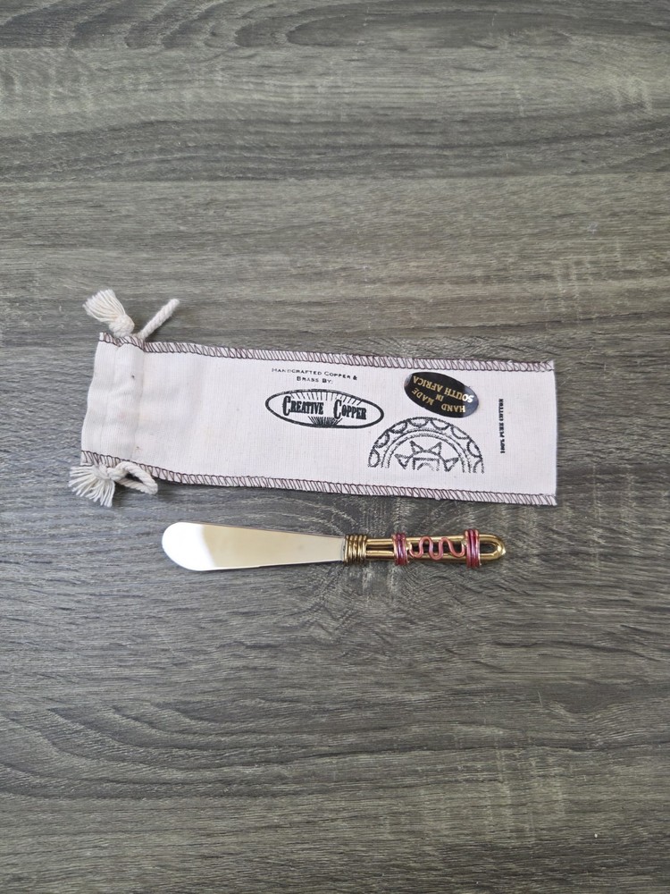 Creative Copper Cheese Knife Handcrafted Copper & Brass Wrap Handle NEW