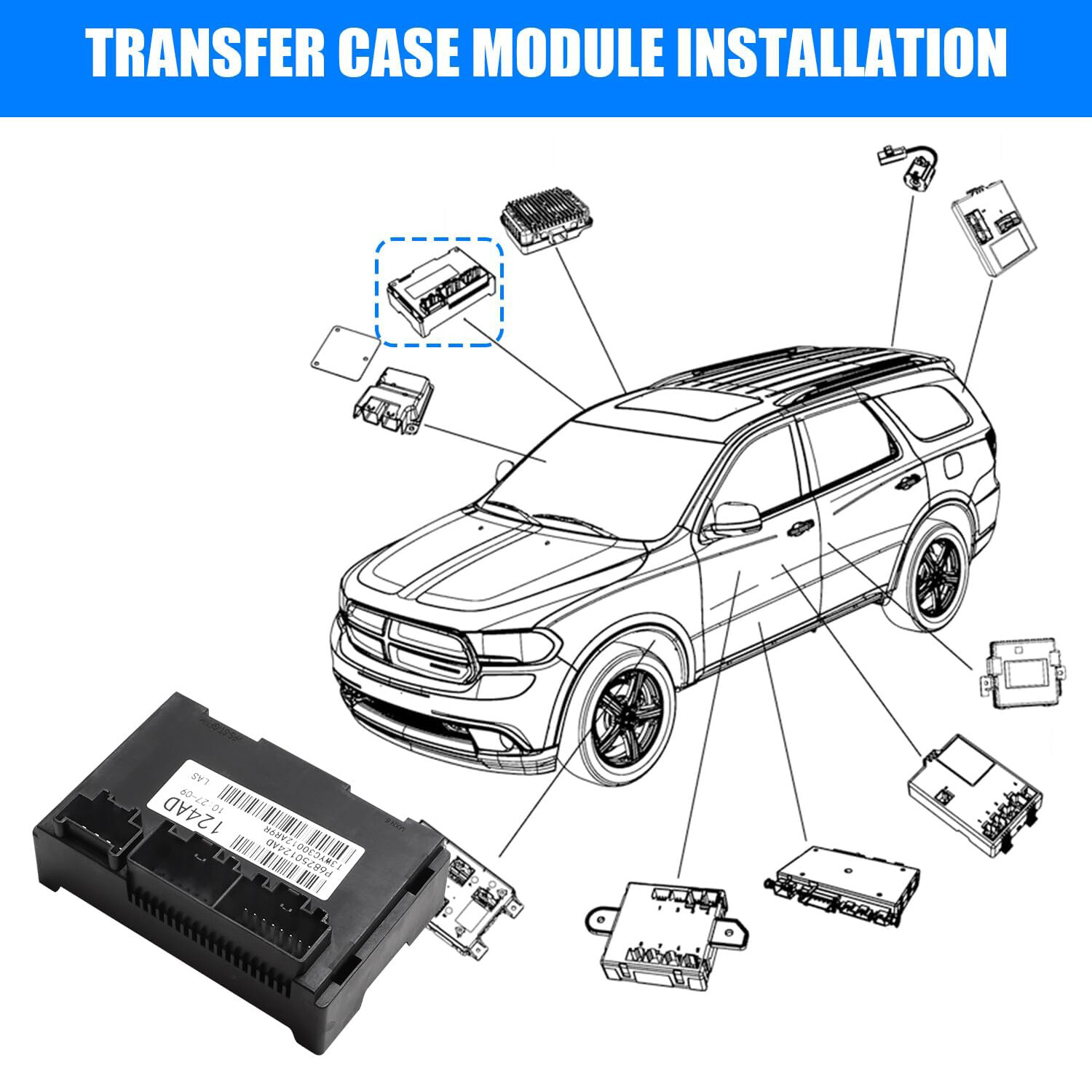 2016-2018 For JEEP GRAND TRANSFER CASE CONTROL MODULE OEM Quality P68250124AD