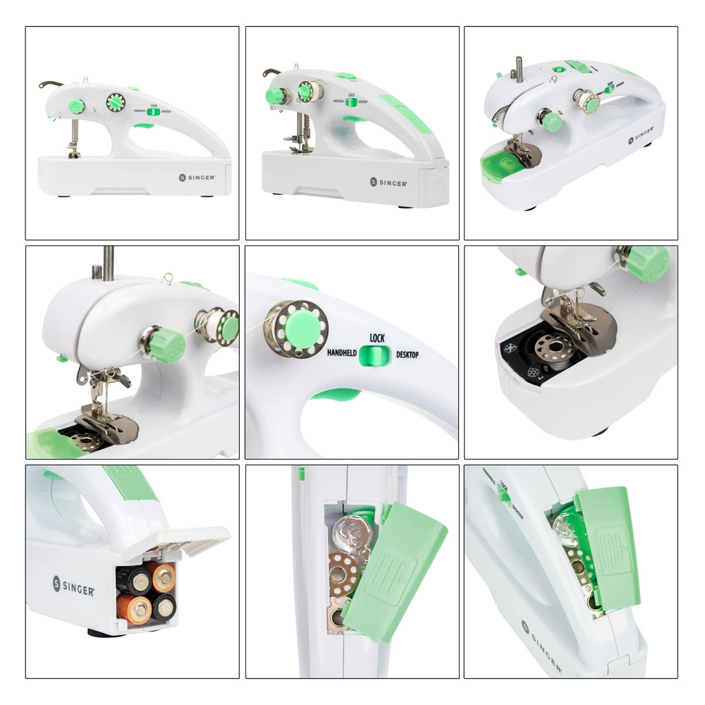 SINGER PORTABLE SEWING MACHINE Stitch Quick Plus Cordless Handheld Two Thread