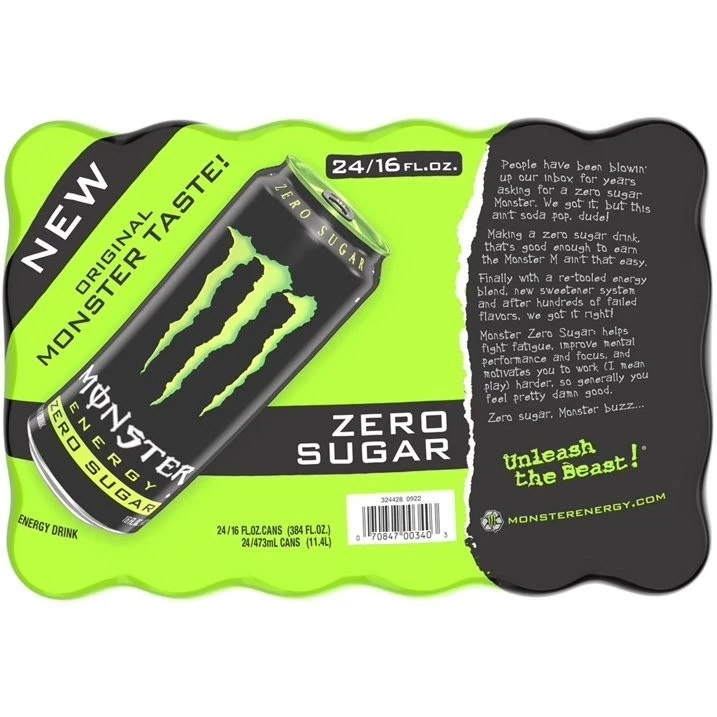 Monster Energy Zero Sugar (16 oz., 24 pk.)