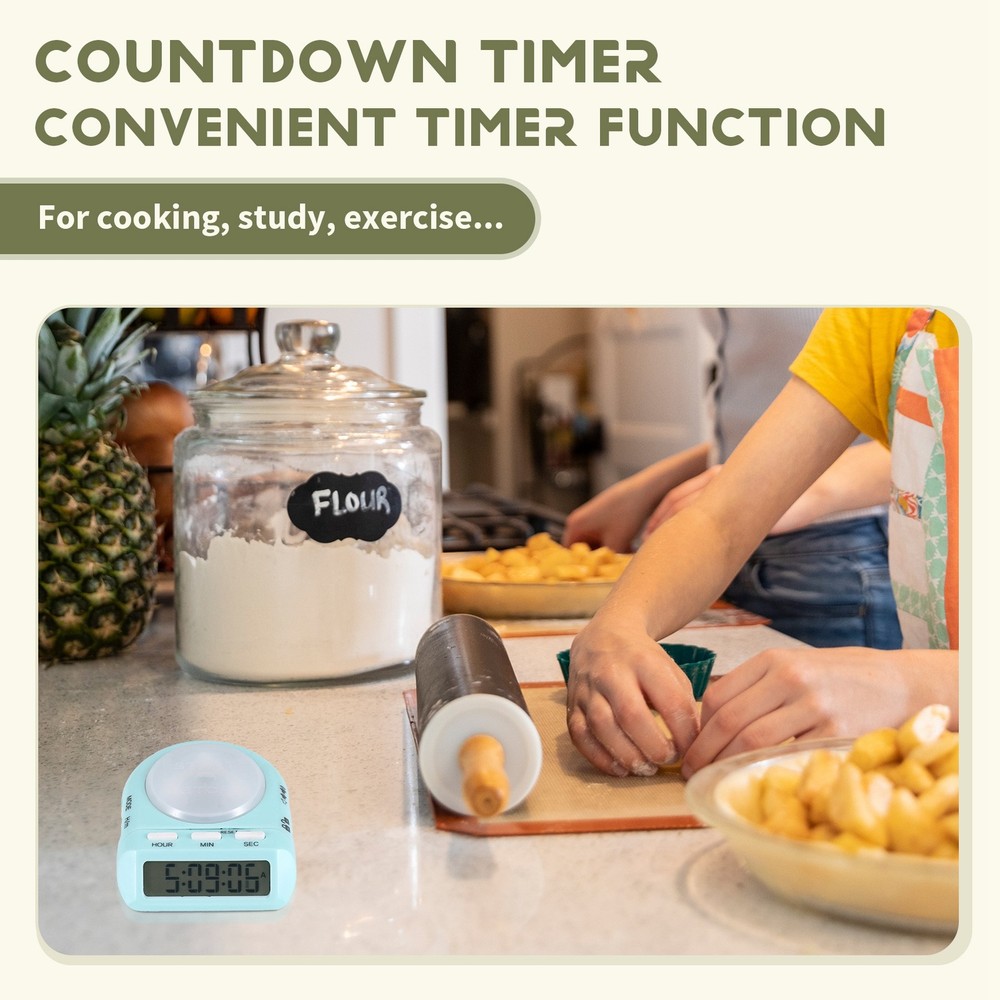 Digital Kitchen Timer with 100 Hour Clock Count Down for Kid Teacher Cook2620