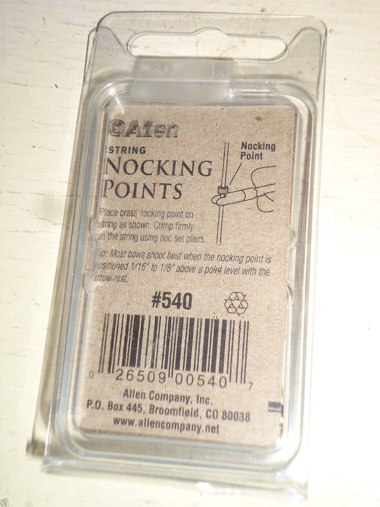 ALLEN CASES BOW STRING NOCKING POINTS NOTCH POINT 5 PACK COMPOUND BOW SHOOTING