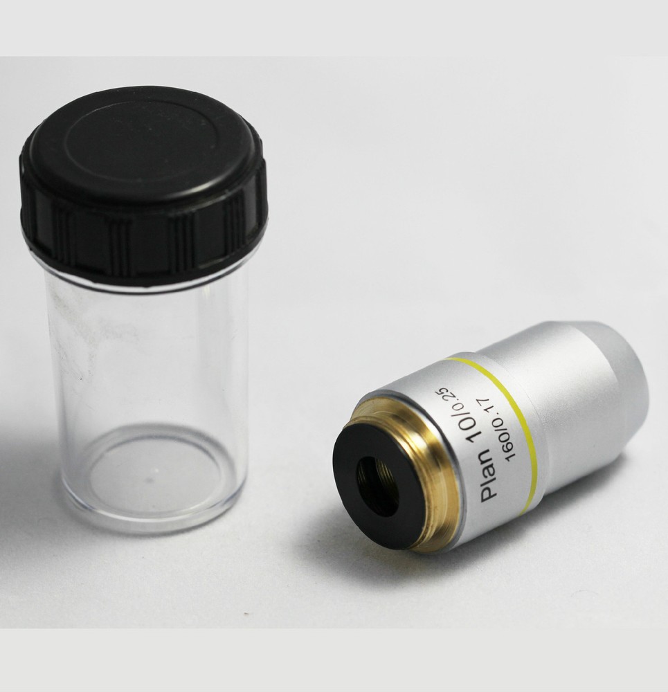 Compound Microscope Objective Lens 10X Plan Achromatic DIN RMS thread