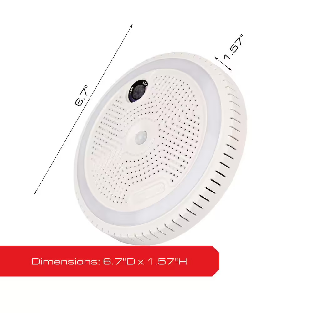 2-In-1 LED Light Rechargeable Dehumidifier with Motion Sensor in White