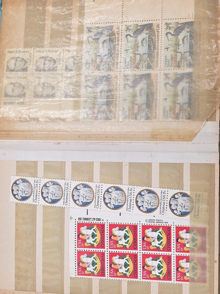 VINTAGE Stamp Album w/Stamps and Extra Airmail Stuff