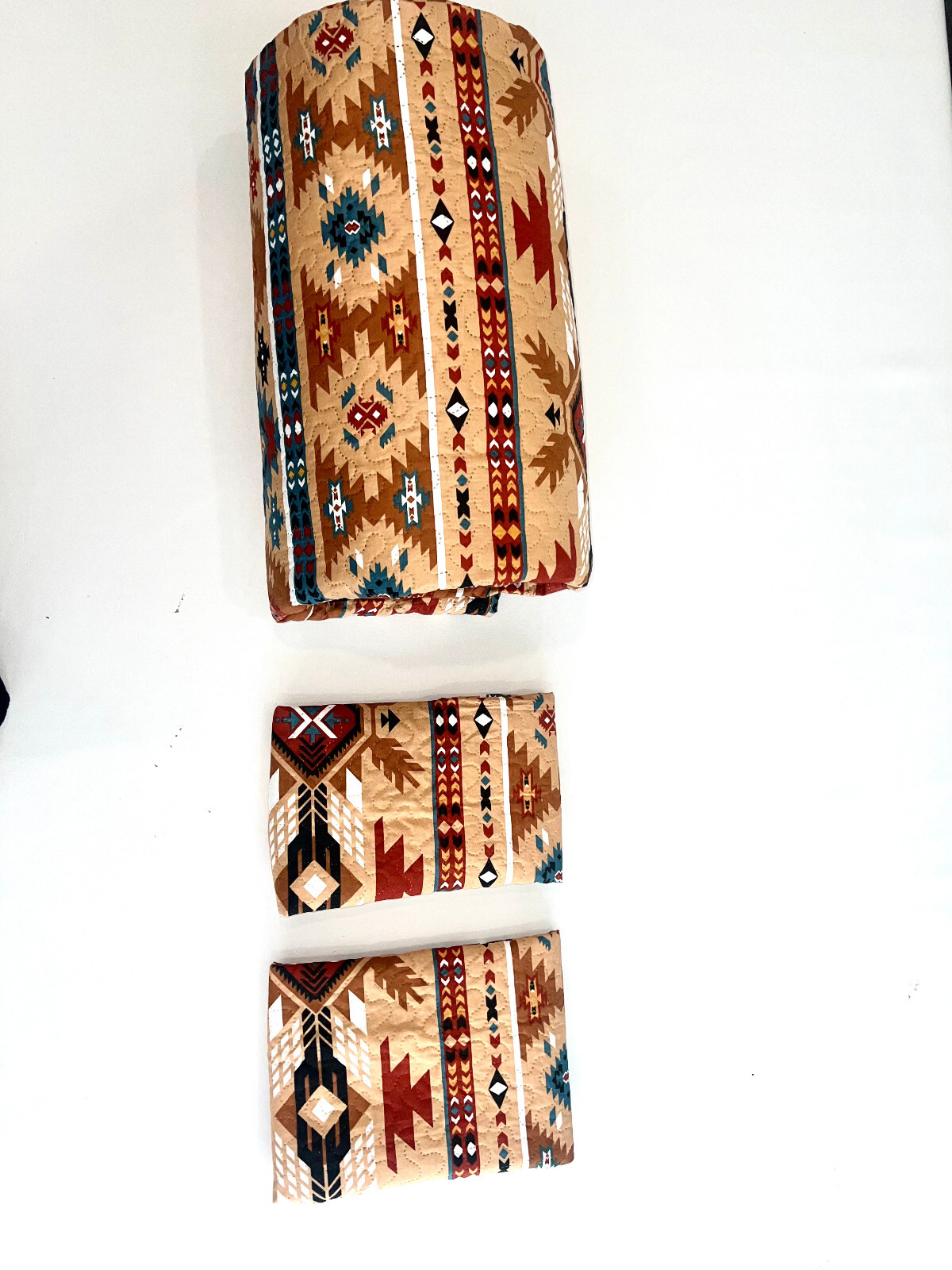 Western Southwestern Native American Tribal Navajo Design Bedspread Quilt Set