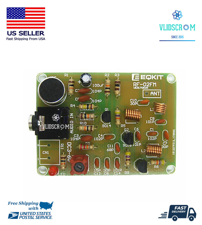 DIY Kit DC 3-6V FM Transmitter Module 88-108MHz FM Wireless Microphone Suit