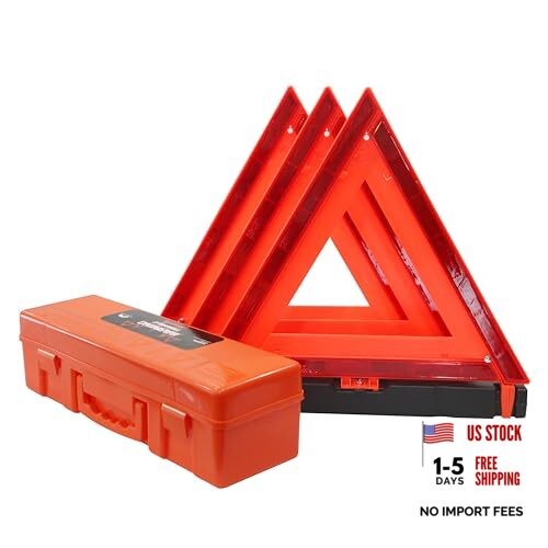 3 Pack Foldable Warning Reflective Triangles with Carrying WT-3PK - Sand FILLED