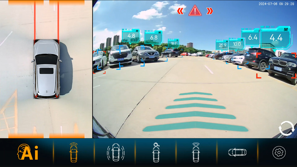 3D Multi-View System Host Blind Spot Backup View Camera Collision Warning