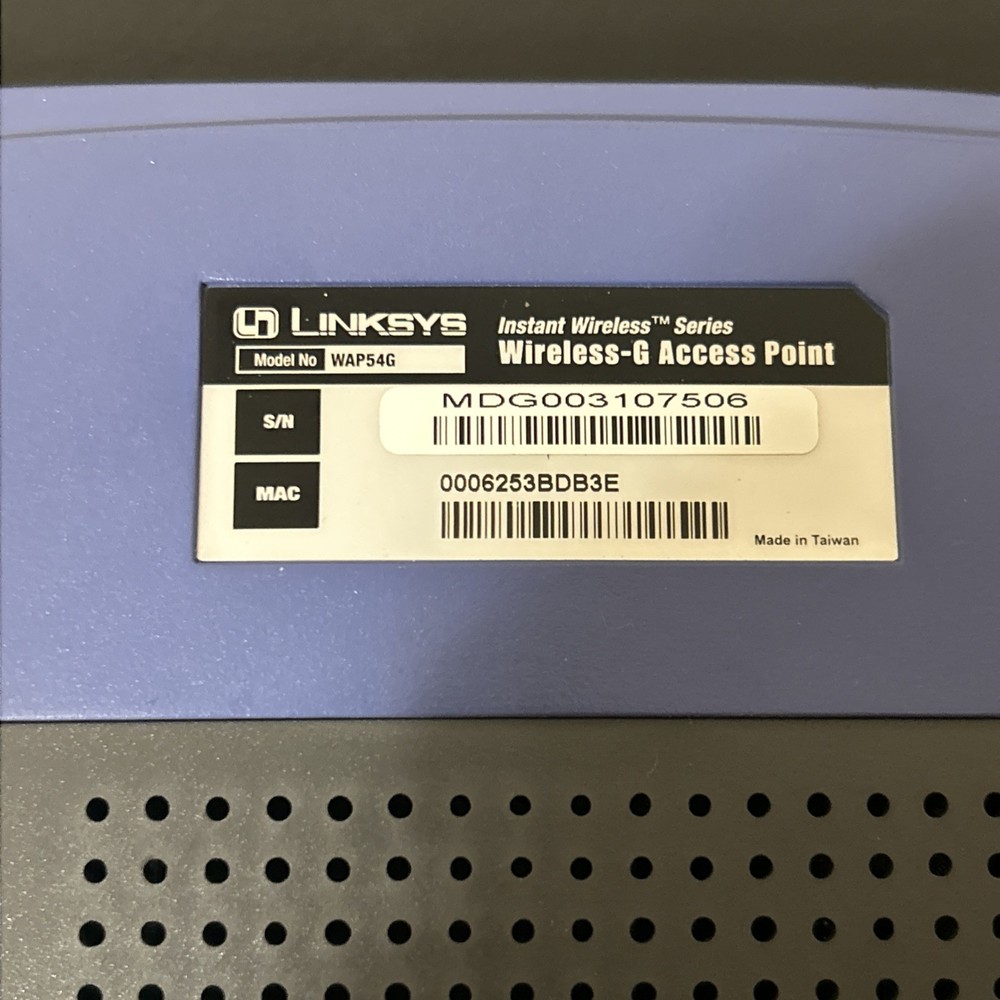 LInksys WAP54G First Release Wireless G Access Point