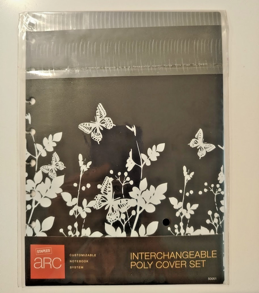 ARC Poly 50051 Cover Set – Customizable Notebook System. Butterfly Design.