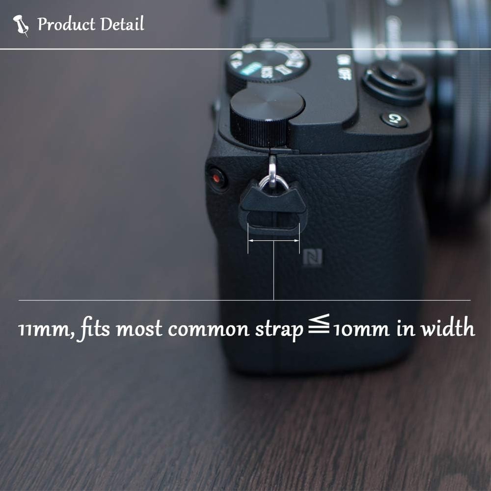 Camera Strap Triangle Split Ring Hooks for D-SLR and Mirrorless Cameras
