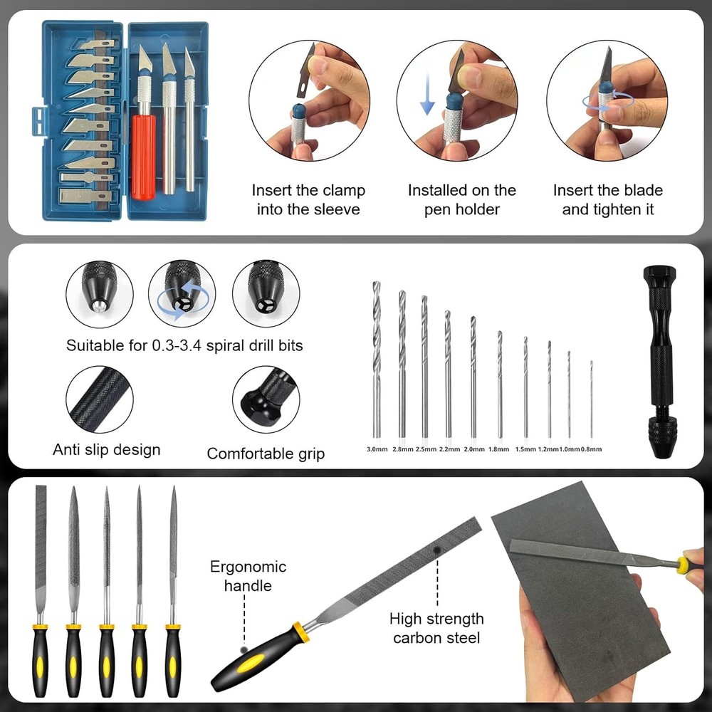 212Pcs 3D Printer Tool Kit W/ 3D Printer Accessories Bring Tool Box Includes