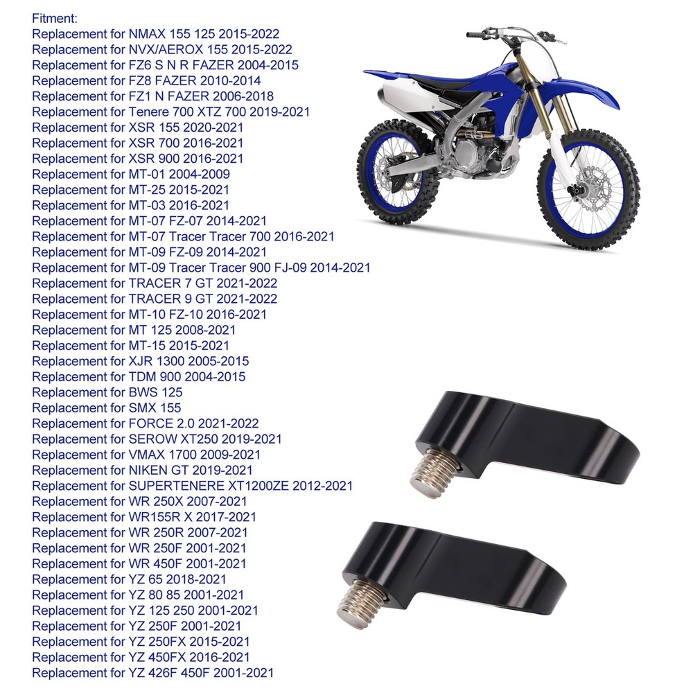 1 Pair Motorcycle Mirror Mount Riser Adapters High Strength For NMAX PRKL
