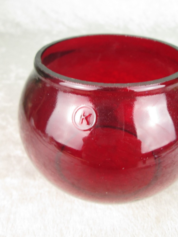 Kopp Railroad Glass Globe Ruby Red Train Lantern Ball Shape "K" Mark