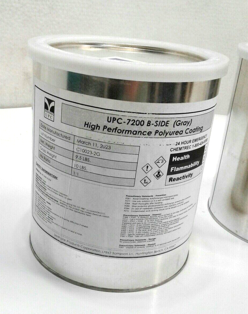 UPC 7200A & 7200B Side Gray Aliphatic UV Stable High Perform Polyurea Coating