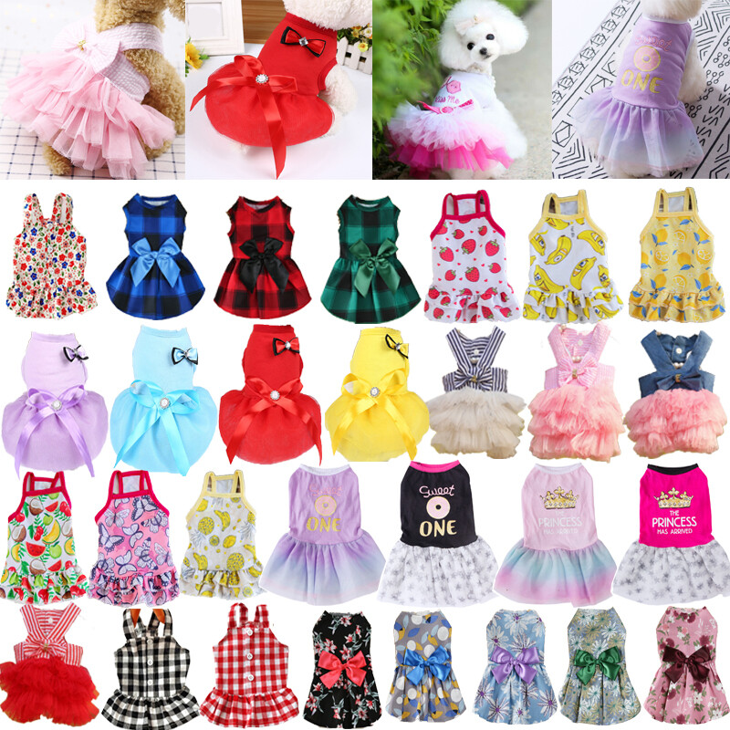 Pet Clothes Summer Small Dog Cat Dress Cute Princess Chihuahua Puppy Skirt⇖