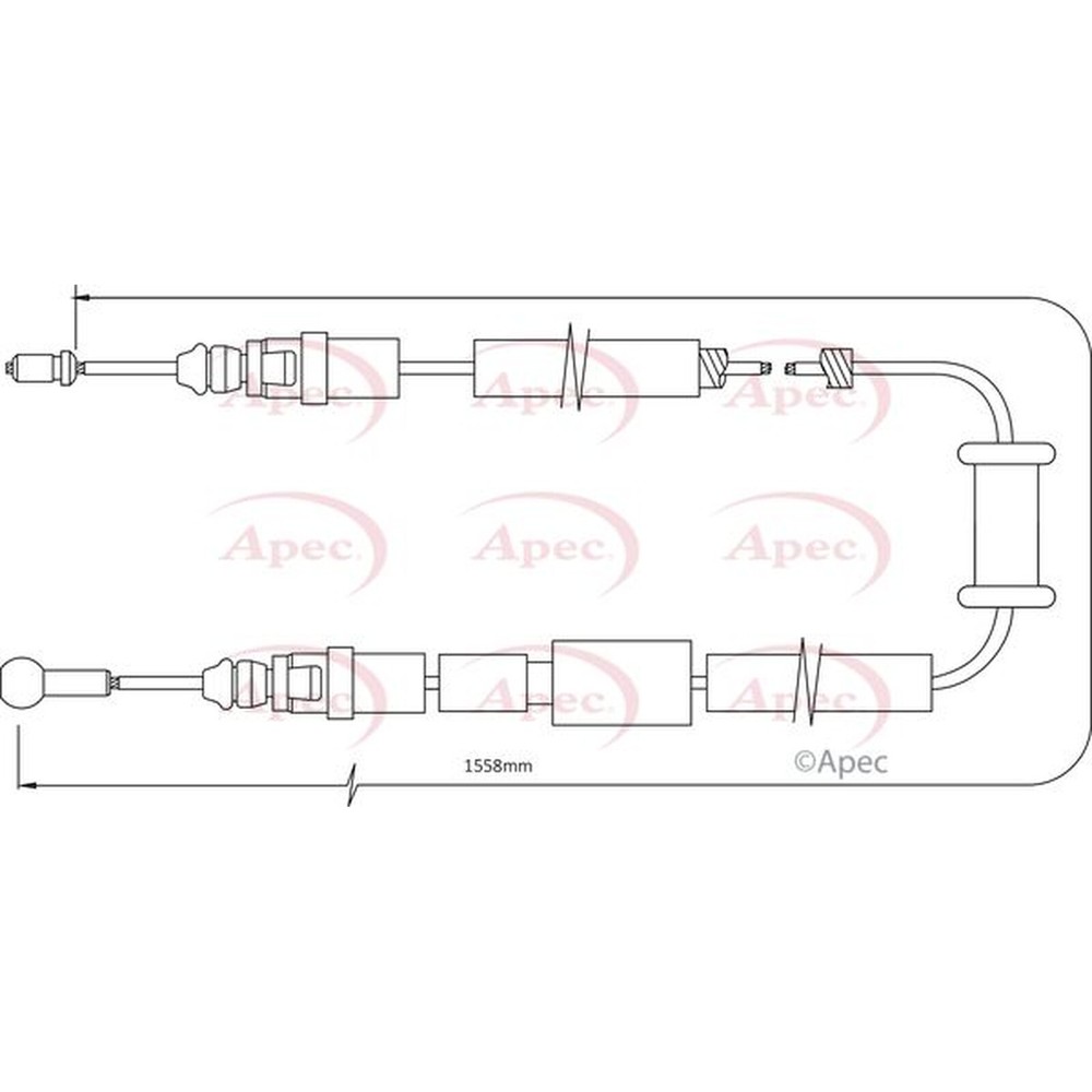 Apec Brake Cable CAB1482 - Engineered for Performance to Match OE Quality
