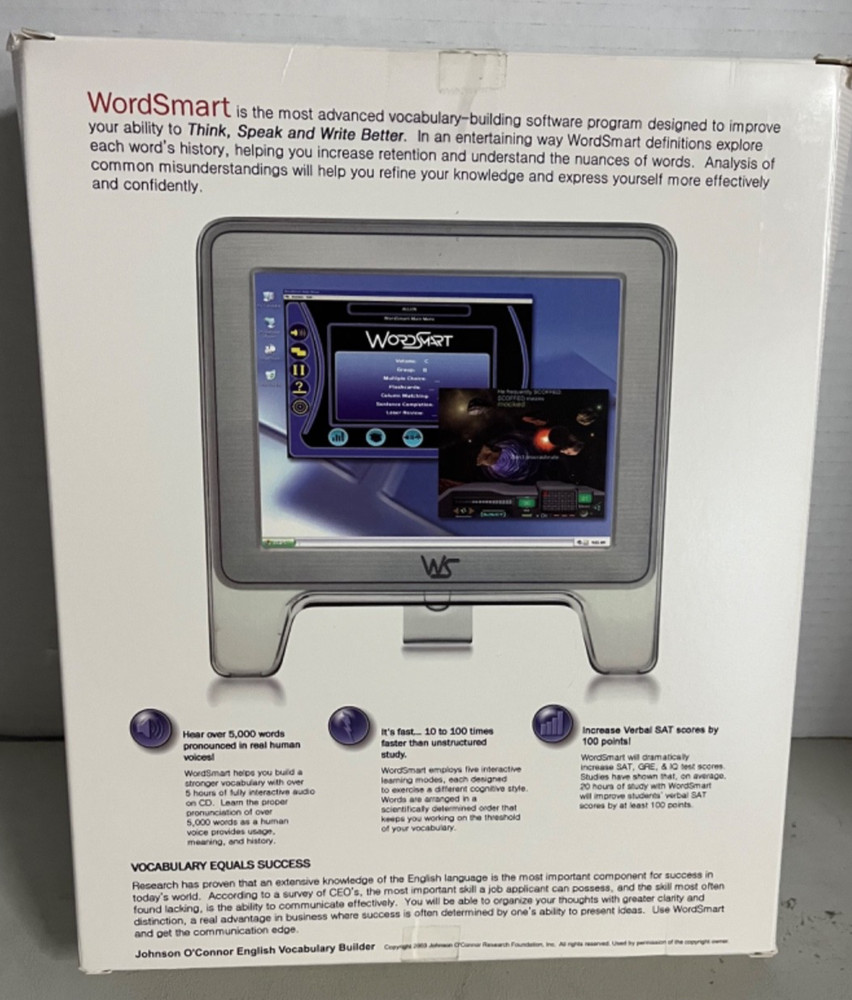 Wordsmart Scholastic Assessment Test (SAT) Software Test Preparation CD