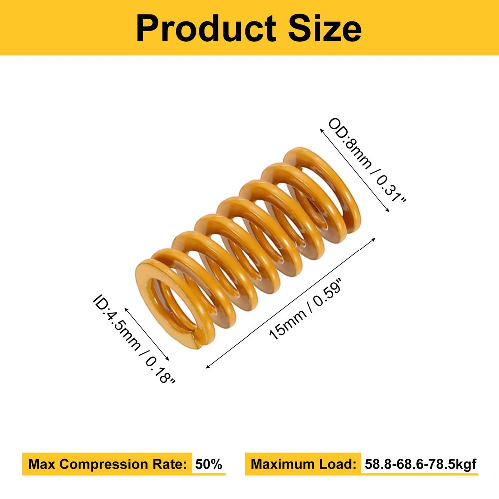 2pcs 3D Printer Heating Bed Spring, 8mm OD 15mm Length 3D Printer Parts