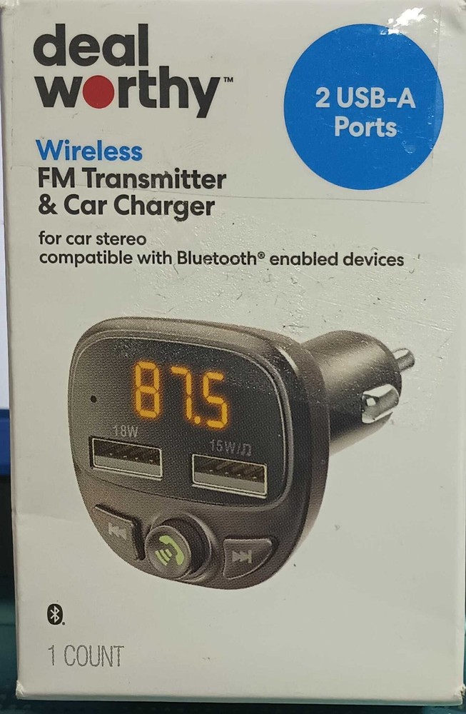 FM Bluetooth Transmitter - dealworthy Black