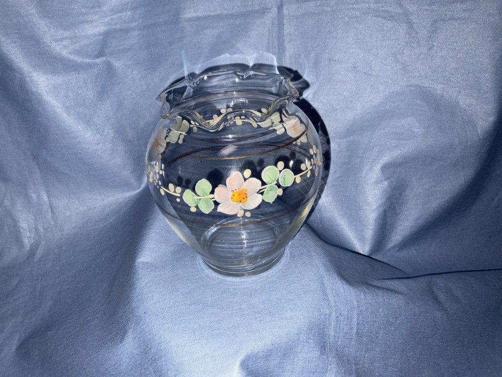 Small Floral Painted Vase (613)