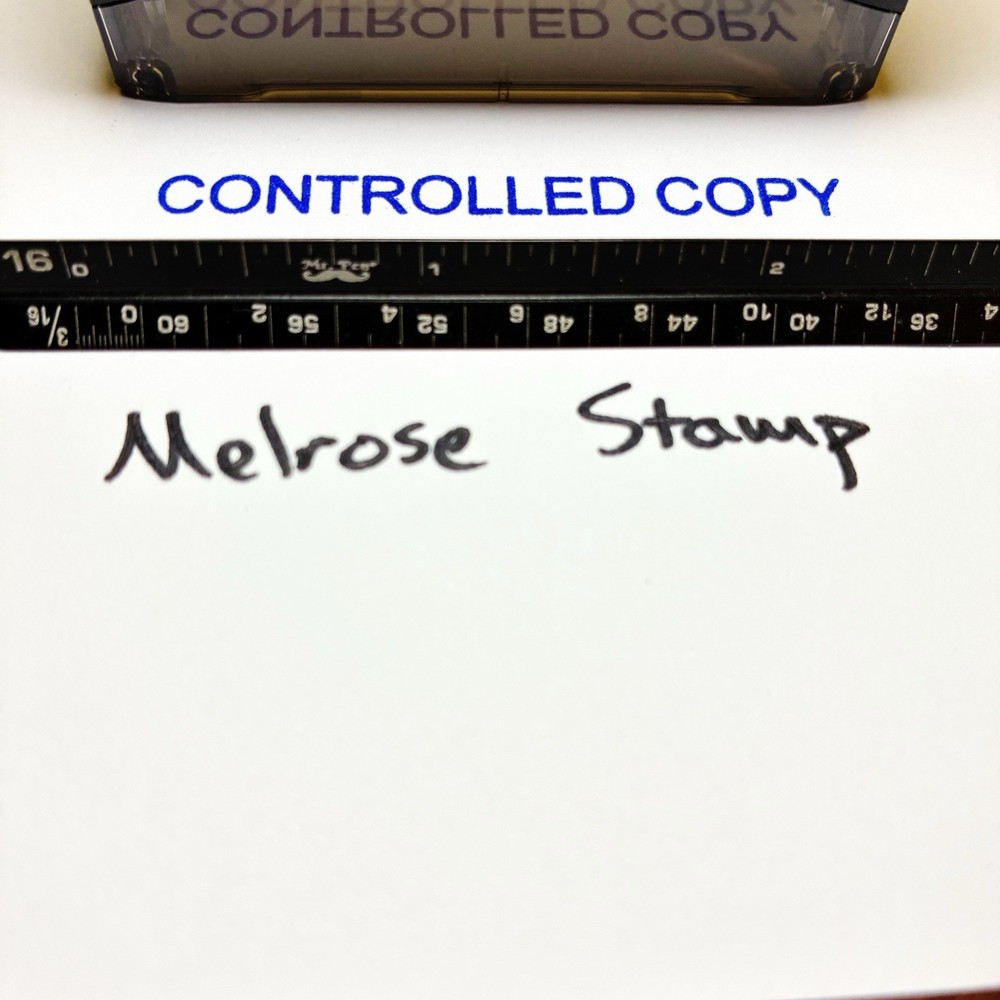 Controlled Copy Rubber Stamp Self Inking Blue Ink Ideal 4913