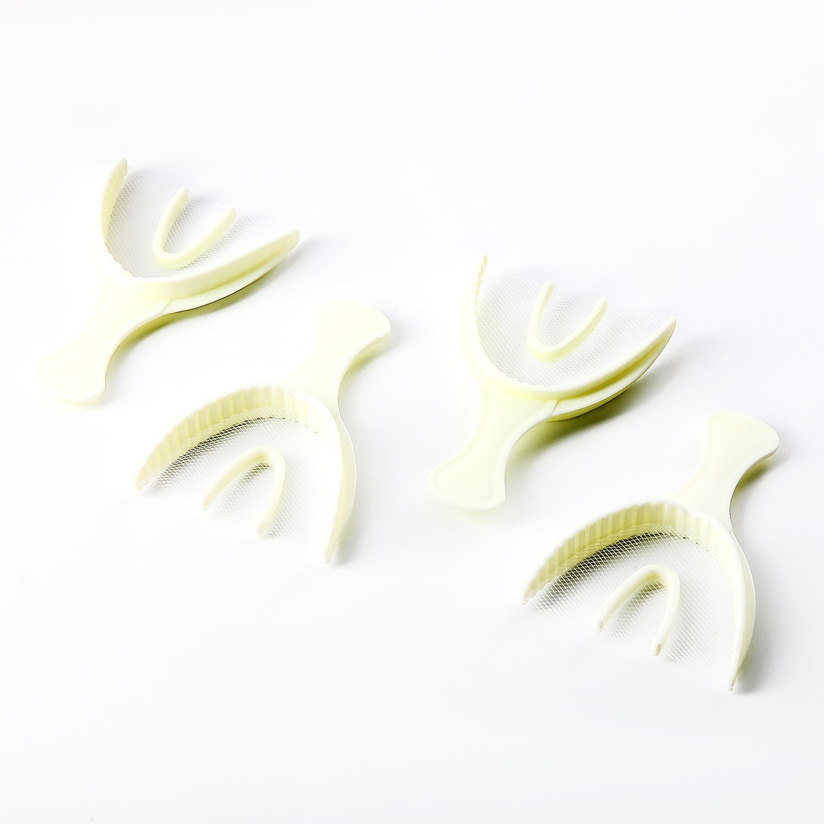 30Pcs/Bag Dental Disposable Triple Impression Bite Registration Trays F/A/P/Q/S