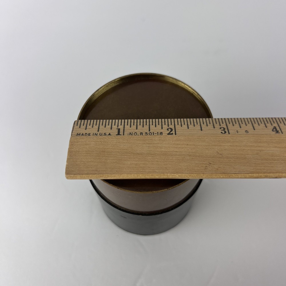 Vtg Cigarette Box Germany Brass Leather