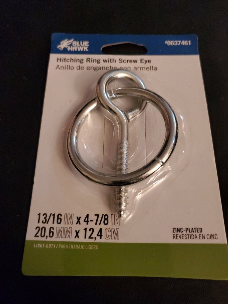 Blue Hawk Zinc Plated Hitching Ring Surface Mount & Screw Eyelet