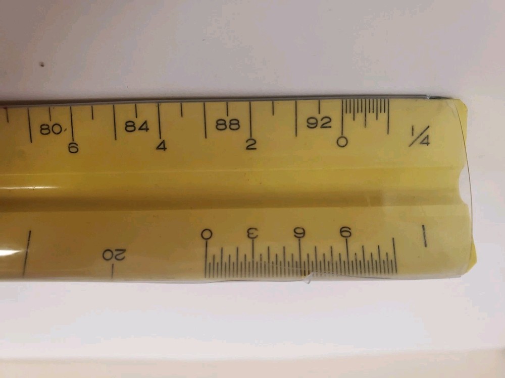 Vintage Pickett P-232 A Architect Scale Drafting Triangular Ruler Japan